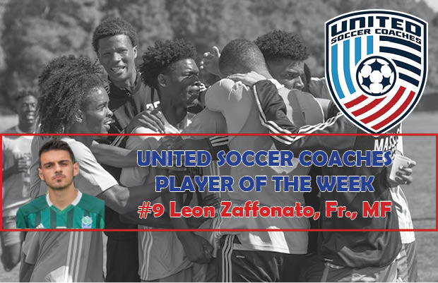 Zaffonato Named United Soccer Coaches Player of the Week