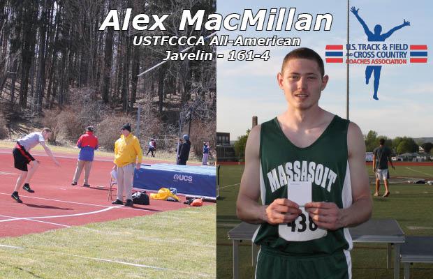 Alex MacMillan was named Massasoit's first-ever All-American in track & field
