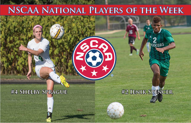 Spencer & Sprague Named NSCAA Players of the Week