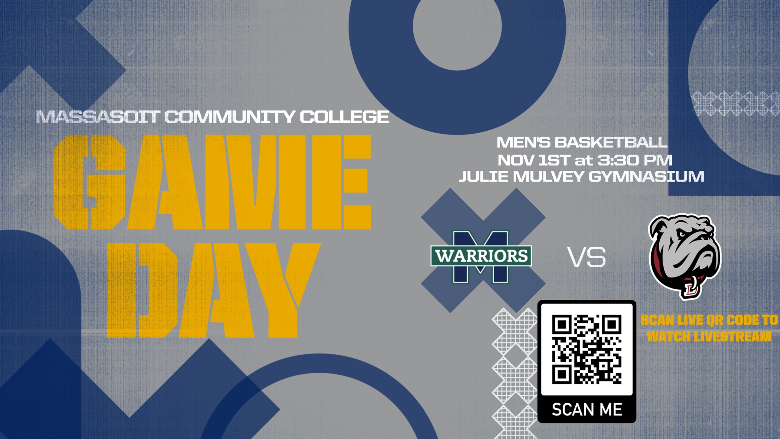 Watch Massasoit Men's Basketball as they take on Dean College (JV) today at 3:30pm