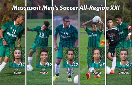 Five Men’s Soccer Players Named All-Region XXI