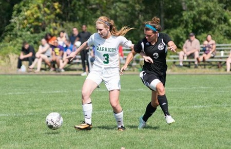 #3 Krista Woodworth recorded a goal and three assists for the Warriors
