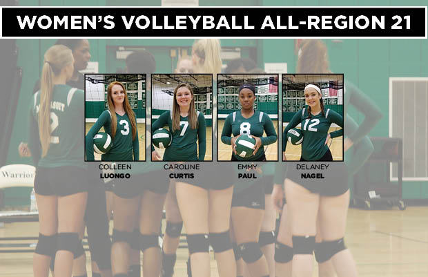 Four Warriors Named to All-Region 21 Volleyball Teams